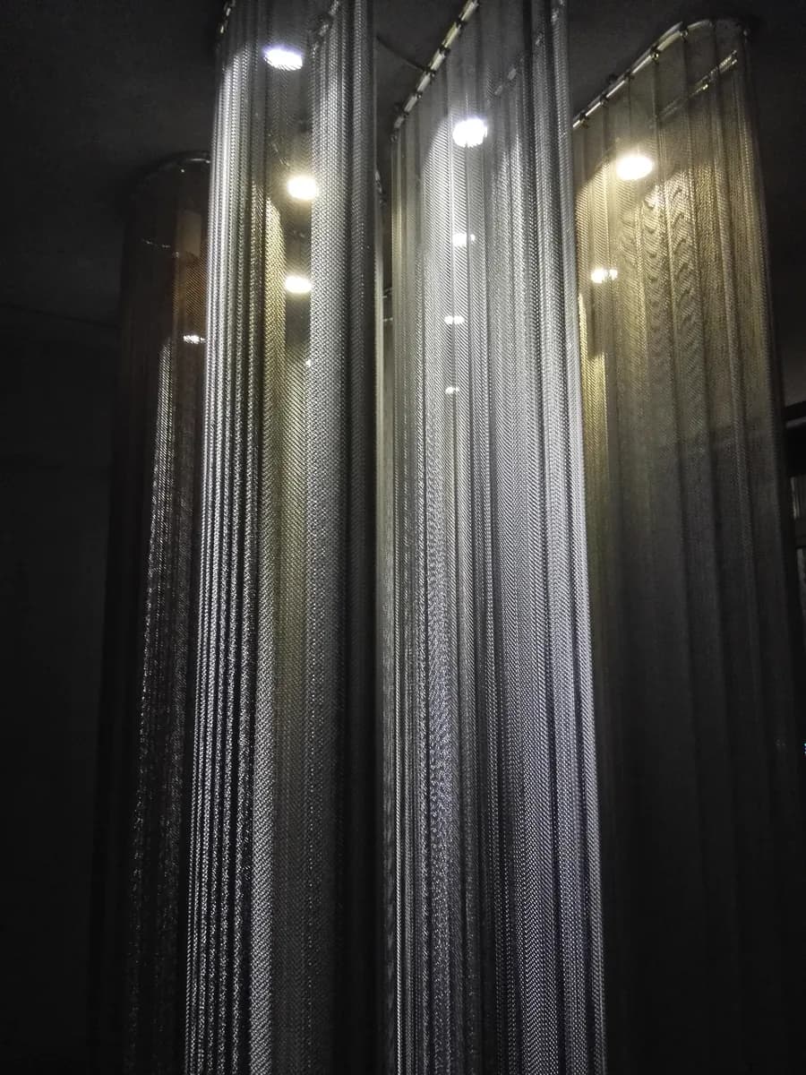 Hanging mesh and lighting shown as a generic application context reference
