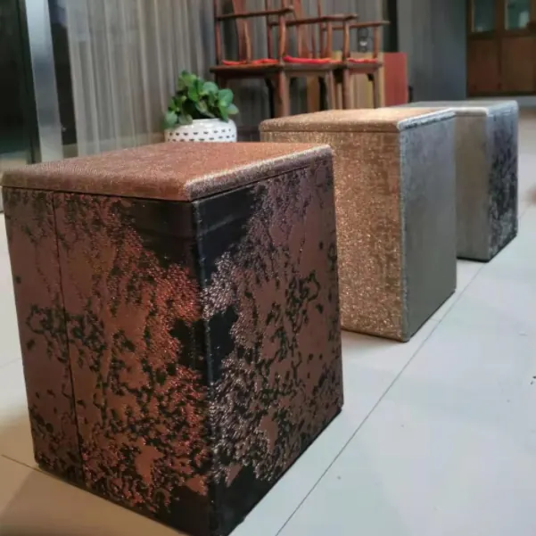 User-supplied application reference of an art mesh stool or cube