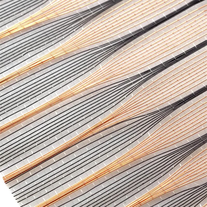 User-supplied application reference of a black and copper-toned strand surface