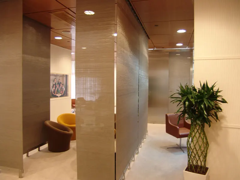 Interior metal mesh screen shown as an application reference
