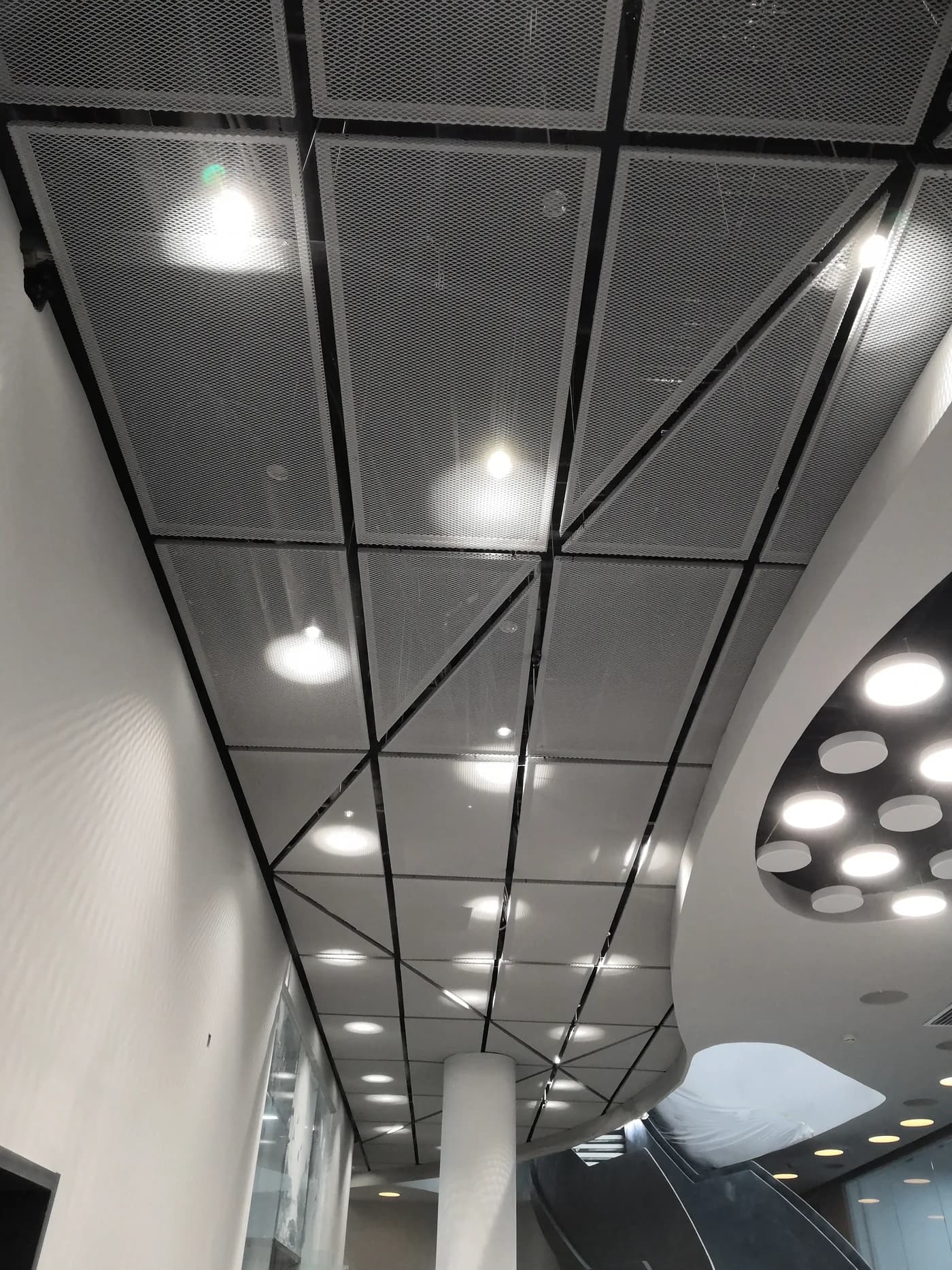 Commercial park architectural metal mesh facade and ceiling project reference